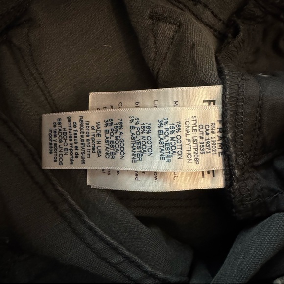 FRAME Le Skinny De Jeanne Python Black & Silver Skinny Jeans - Picture 7 of 8